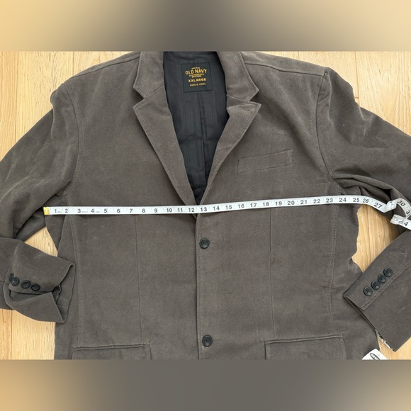 Men’s vintage Old Navy cotton‎ blazer size XXL gray preppy classic soft - Picture 2 of 8